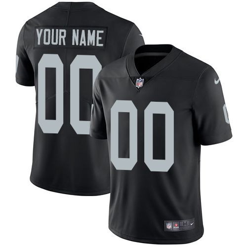 2019 NFL Youth Nike Oakland Raiders Home Black Customized Vapor Untouchable Limited jersey->customized nfl jersey->Custom Jersey